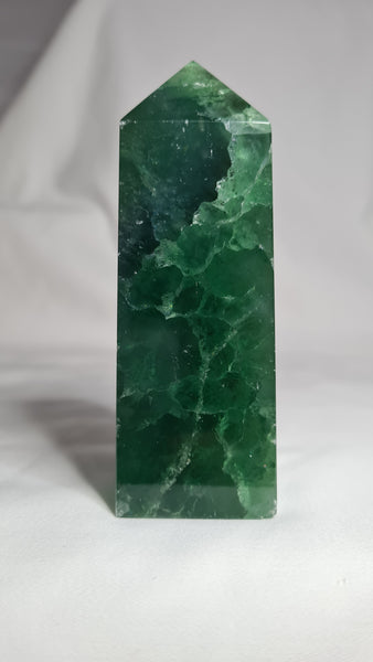Green Fluorite Tower - unique piece 10.5cm