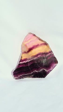 Fluorite Slab - unique piece - dark purple and yellow