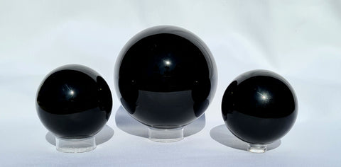 Black Obsidian sphere - Large
