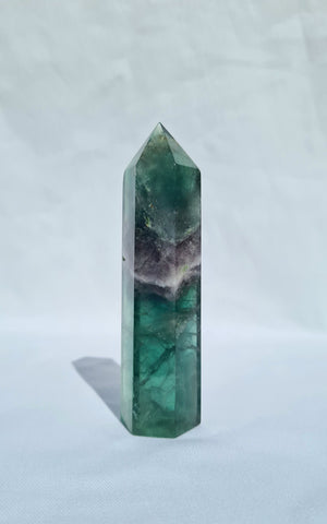 Green Fluorite tower - unique piece 11 cm