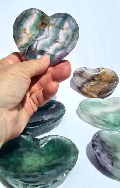 Flourite Bowls - Heart Shape