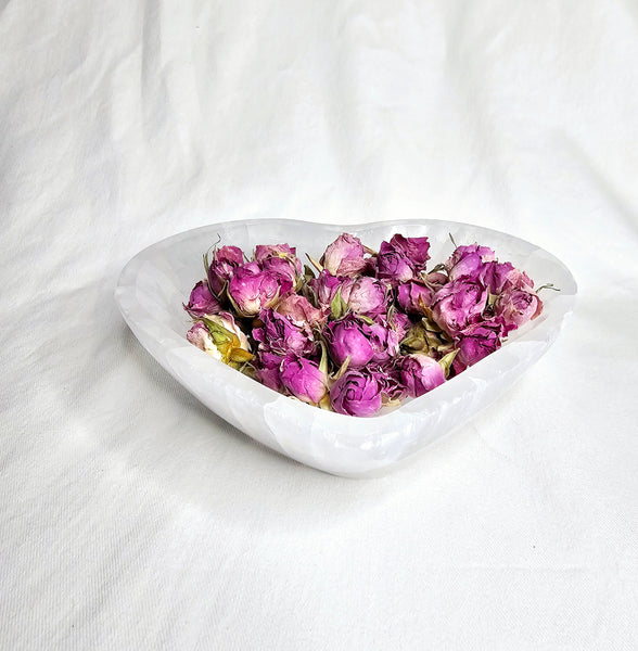 Selenite Heart Bowl - 15cm
