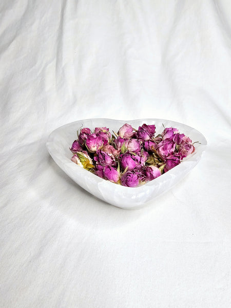 Selenite Heart Bowl - 15cm
