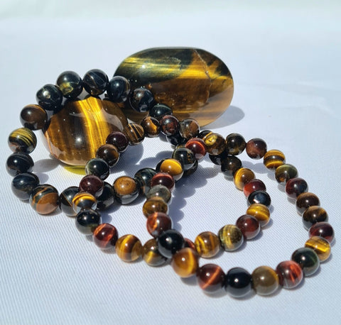 Multi Colour Tigers Eye - Yellow, Blue and Red