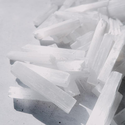 Raw Selenite charging stick