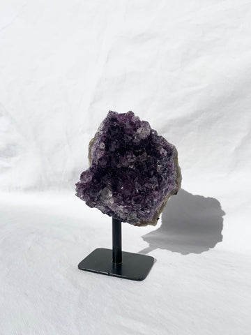 Amethyst cluster on stand - Unique 715 grams