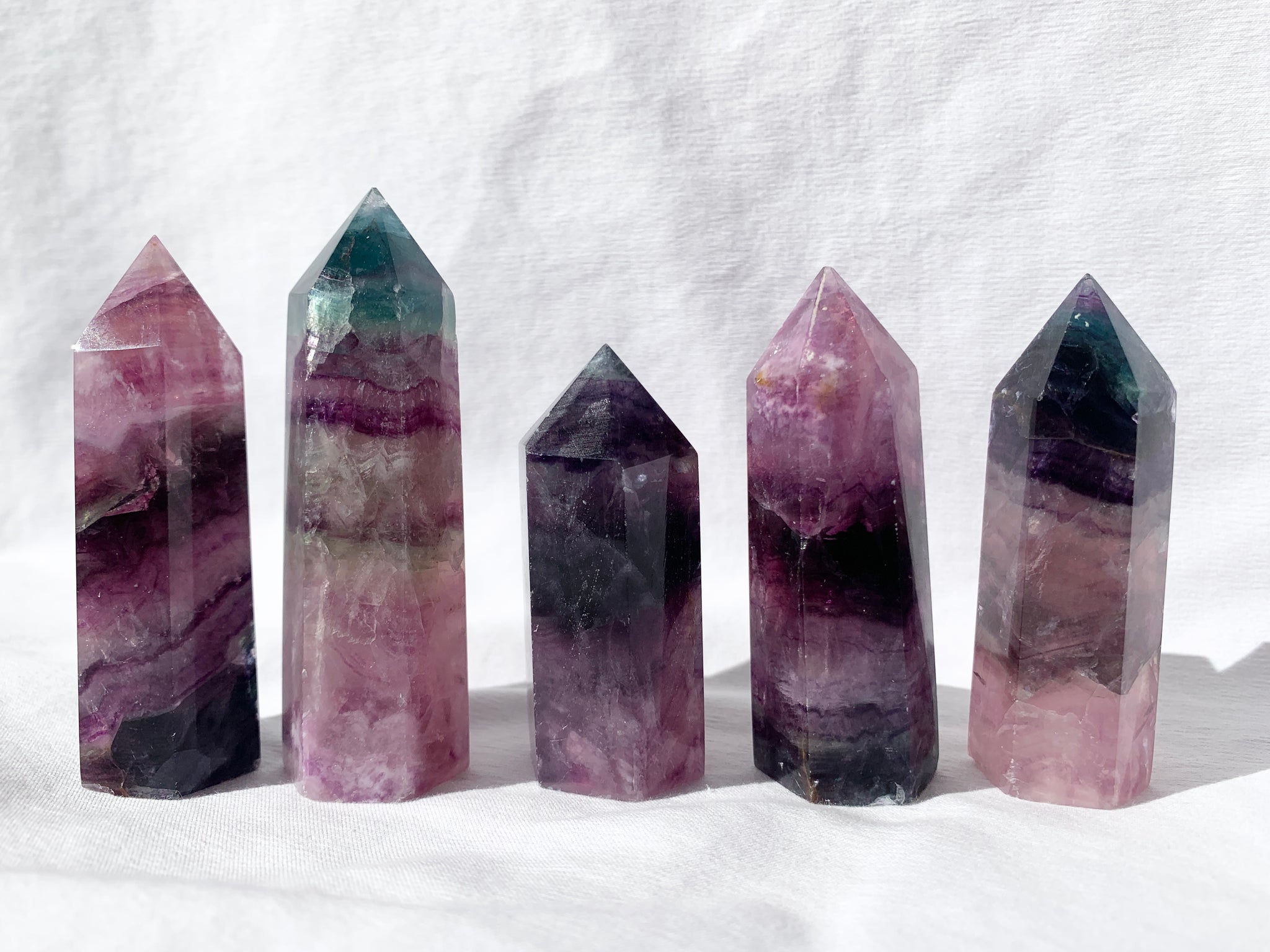 Rainbow Fluorite point
