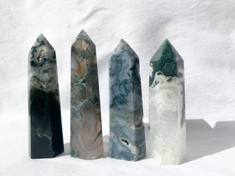 Moss Agate Point - 6.5-8cm