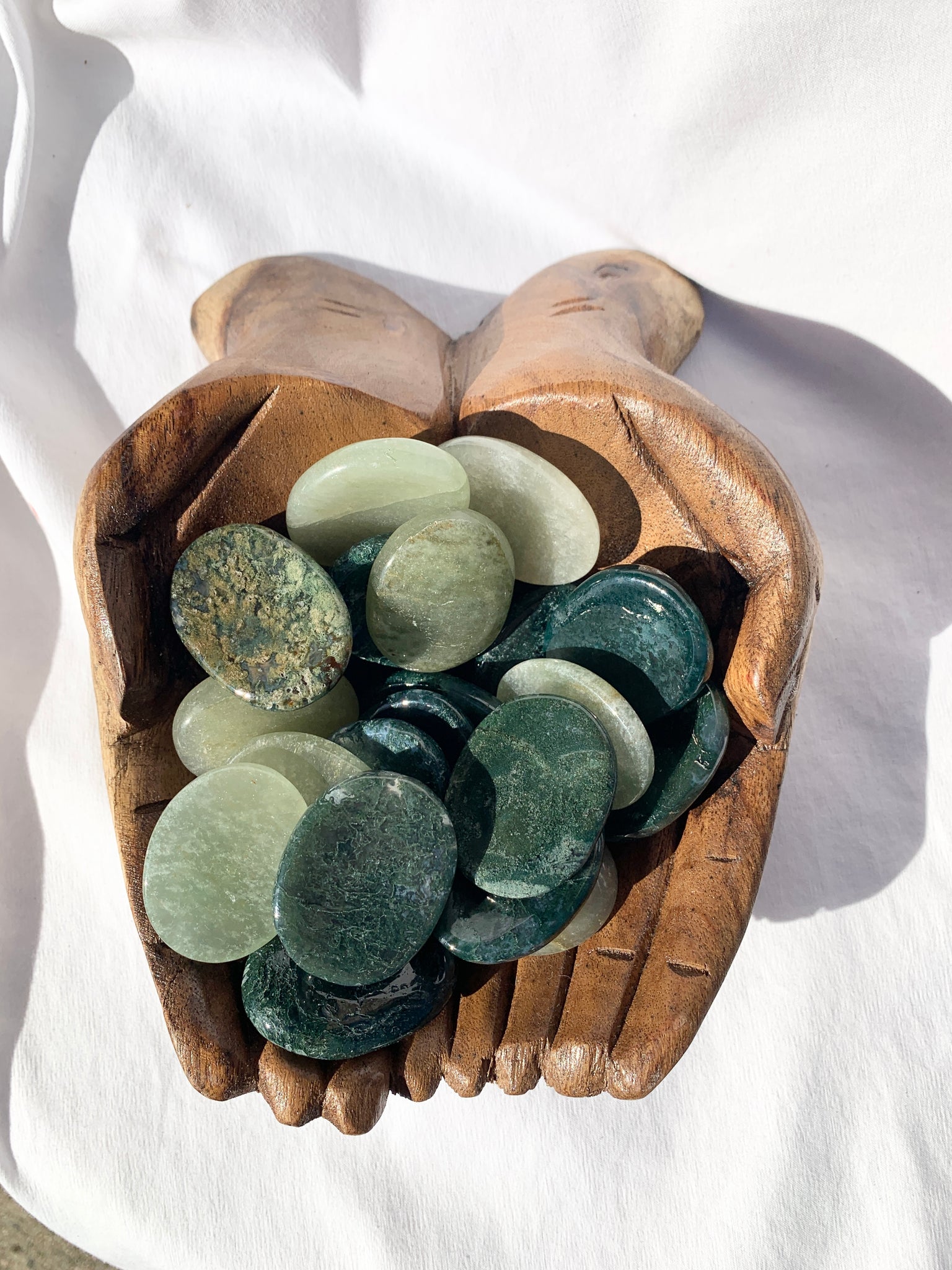 Moss Agate Worry stone